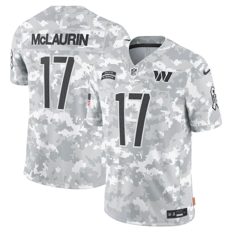 Men Washington Commanders #17 Mclaurin Nike Arctic Camo 2024 Salute to Service Limited NFL Jersey